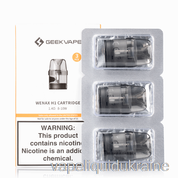 Vape Ukraine Geek Vape WENAX H1 Replacement Pods 1.4ohm Wenax H1 Cartridges